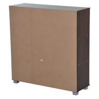 HOMCOM Libreria Design Classico da Terra con 9 Scompartimenti Legno Massello 89.5 × 30 × 93cm Marrone(m-6)