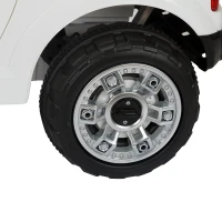 HOMCOM Macchinina Elettrica Modello Jeep per Bambini: 3-8 Anni Cintura di Sicurezza, Luci e Musica Certificati CE, EN71-1-2-3, EMC, EN62115 Bianco(m-9)