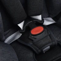 HOMCOM Seggiolino Auto 0-36kg, Bambini Gruppo 1,2,3 Età 3-12 Anni, con Cintura di Sicurezza, Nero e Grigio 43 x 41 x 70-79cm(m-5)