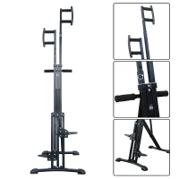 HOMCOM Vertical Climber Climbing Machine Allenamento Arrampicata Pieghevole in Acciaio 66 x 102 x 221cm Nero(m-4)