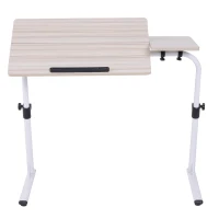 Vinsetto Tavolino Pieghevole Multifunzionale Altezza Regolabile con divisorio incorporato in MDF Classe E1 con Telaio Metallico Max:20kg 80x40x45-65cm(m-3)