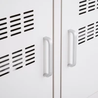 HOMCOM Mobile Porta TV Moderno da Soggiorno Salotto Camera in Metallo con 2 Ante Bianco 100.5x40.5x48.5cm(m-5)