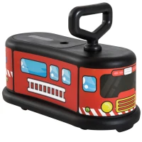 HOMCOM Camion dei Pompieri con Vano Portaoggetti Cavalcabile Bambini Plastica 21.5 × 48 × 34cm(m-1)