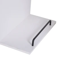 HomCom Scrivania da Ufficio Porta PC con Ripiano Tastiera, Bianco, 74x120x60cm(m-9)