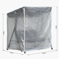 Outsunny Copertura per Mobili da Giardino Impermeabile Anti UV con Fissaggio e Cerniera Poliestere 135x113cm(m-7)