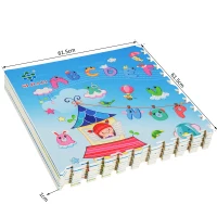 Homcom Tappeto Puzzle per Bambini Disegno Fantasia 8 Tessere 61.5x61.5cm(m-3)