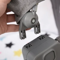 HOMCOM Box Neonati 0-12 Mesi Pieghevole con Borsa da Viaggio e Palestrina Grigio(m-10)