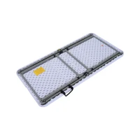 Outsunny Tavolo Richiudibile a Valigetta per Campeggio e Picnic in Polietilene, Bianco, 122x61x59/74cm(m-3)