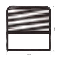 Outsunny Set Braccioli per Mobili da Giardino in Rattan Intrecciato Protezione Contro i Raggi UV Facile da Installare in Acciaio Marrone 63x60x6cm(m-3)