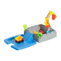 HOMCOM Set Giochi Giocattolo da Spiaggia 11 pezzi Escavatore per Bambini, 49 x 49 x 14cm(m-7)