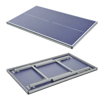 HOMCOM Tavolo da Ping Pong Professionale con 2 Racchette, 3 Palline in Legno MDF 125 x 75 x 75cm(m-7)