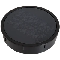 Outsunny Lampada da Terra Giardino Esterno LED a Energia Solare Design Moderno Acciaio Φ19.7 × 63cm(m-8)