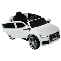 HOMCOM Macchina Elettrica per Bambini con Telecomando Modello AUDI Q5 12V Musica Luci e Suoni 116 × 75 × 56cm Bianco(m-13)