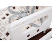 Outsunny - Seggiolone per bimbi multifunzione 3 in 1 tavolino sedia da dondolo caffè(m-10)