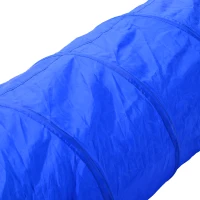 PawHut Tunnel Giocattolo per Cani e Gatti Pieghevole in Oxford Blu, Φ60 x 500cm(m-6)