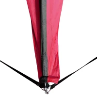 Outsunny Tenda da Spiaggio Impermeabile Protezione Raggi UV per 6 Persone Campeggio, in Poliestere, Nero e Rosso, 330 x 330 x 255 cm(m-11)