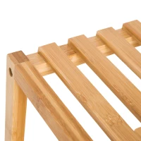 HOMCOM Scaffale Portaoggetti in Bambù per Bagno Cucina Balcone con 3 Ripiani Leggero e Resistente 65 × 40 × 55cm(m-6)