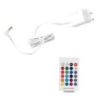 Outsunny Portabicchieri Luminoso con Luci LED Colorate e Telecomando (Max. 5m), 7 Vani (Bottiglia/Bicchieri), Ф42x15cm(m-7)