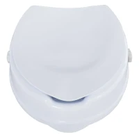 HOMCOM Rialzo per WC Larghi 31-36 cm in PP Bianca con Coperchio e Sedile Alto 10 cm, per Anziani e Disabili Max 130 kg(m-4)