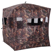 Outsunny Tenda Stealth Camo per Caccia e Fotografia 2 Persone 4 Finestre Ottima Visibilità Tessuto Oxford 145x145x165cm(m-1)
