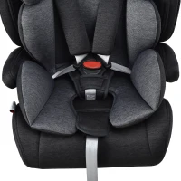 HOMCOM Seggiolino Auto 0-36kg, Bambini Gruppo 1,2,3 Età 3-12 Anni, con Cintura di Sicurezza, Nero e Grigio 43 x 41 x 70-79cm(m-7)