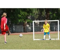 Outsunny - Mini porta da calcio gonfiabile per bambini rete di calcio da giardino L(m-9)