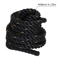 HomCom Battle Rope Forza Fitness Corda da Allenamento (Ф38mm) Lunghezza 15m(m-3)