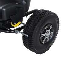 Homcom Go-Kart a Pedali per Bambini, Nero e Bianco(m-8)