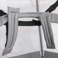 HOMCOM Trampolino Tappeto Elastico per Bambini per Interni ed Esterno, Rete di Sicurezza e Imbracatura(m-8)