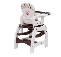 Outsunny - Seggiolone per bimbi multifunzione 3 in 1 tavolino sedia da dondolo caffè(m-3)