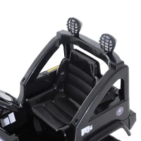 HOMCOM Macchinina Elettrica per Bambini Modello Jeep con MP3 108 × 71 × 75cm Nero(m-8)