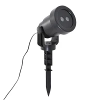 HOMCOM Proiettore per Natale per Interno Esterno Giardino Impermeabile Decorazione Feste Party in ABS Nero(m-9)