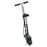 HOMCOM Monopattino Scooter Elettrico per Bambini con Sedile Pieghevole e Velocità Regolabile Max 12KM/H, 81.5 x 37 x 96cm, Nero(m-5)