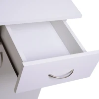 HomCom Scrivania da Ufficio Porta PC con Ripiano Tastiera, Bianco, 74x120x60cm(m-6)