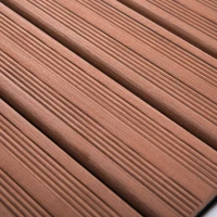 Outsunny Set Piastrelle per Esterno Incastrabili per Pavimentazione Marrone 11 Pezzi 30x30x2.2cm(m-6)