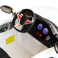 HOMCOM Macchina Elettrica per Bambini con Telecomando 12V in PP Bianco 128 × 80 × 53cm(m-6)