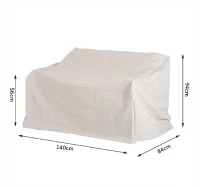 HOMCOM – Telo Copridivano Telo Arredo Multiuso in Tessuto Oxford Crema 140 × 84 × 56/94 cm(m-3)