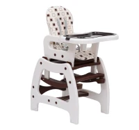 Outsunny - Seggiolone per bimbi multifunzione 3 in 1 tavolino sedia da dondolo caffè(m-1)