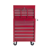 HOMCOM Carrello Porta Utensili Attrezzi Attrezzatura con Cassettiera 61.5 x 33 x 113cm Rosso(m-4)
