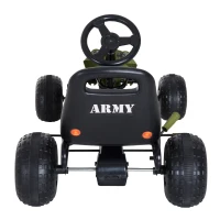 Homcom Go-Kart per Bambini a Pedali, Verde e Nero(m-7)