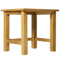 HOMCOM Set 3 Tavolini con Diverse Misure Impilabili Tavolini da Caffè, Tavolini d'Appoggio per Soggiorno, Giardino, Balcone Legno di Quercia di Elevata Qualità(m-8)