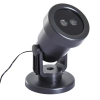 HOMCOM Proiettore per Natale per Interno Esterno Giardino Impermeabile Decorazione Feste Party in ABS Nero(m-1)