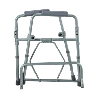 HomCom Sedia WC Comoda Altezza Regolabile in Tubi di Ferro, Grigio, 53.3x56.5x60-74.5cm(m-7)