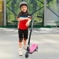 HOMCOM Monopattino Scooter Elettrico per Bambini con Struttura in Metallo Pieghevole 81.5 x 37 x 96cm, Rosa(m-2)