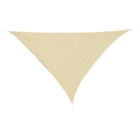 Outsunny Tendone Parasole Triangolare, Tenda a Vela Protezione dal Sole Giardino, Balcone, Terrezza, Anti UV, 4x4x4 m, Beige(m-1)