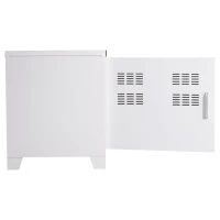 HOMCOM Mobile Porta TV Moderno da Soggiorno Salotto Camera in Metallo con 2 Ante Bianco 100.5x40.5x48.5cm(m-4)