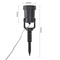 HOMCOM Proiettore per Natale per Interno Esterno Giardino Impermeabile Decorazione Feste Party in ABS Nero(m-3)