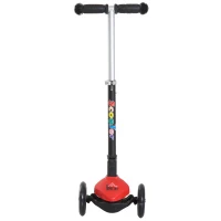 Homcom Monopattino per Bambini con 3 Ruote Fluo e Freno, Rosso(m-9)