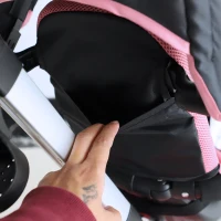 Homcom Triciclo Passeggino per Bambini con Maniglione e Tettuccio, Rosa(m-8)