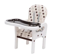 Outsunny - Seggiolone per bimbi multifunzione 3 in 1 tavolino sedia da dondolo caffè(m-7)